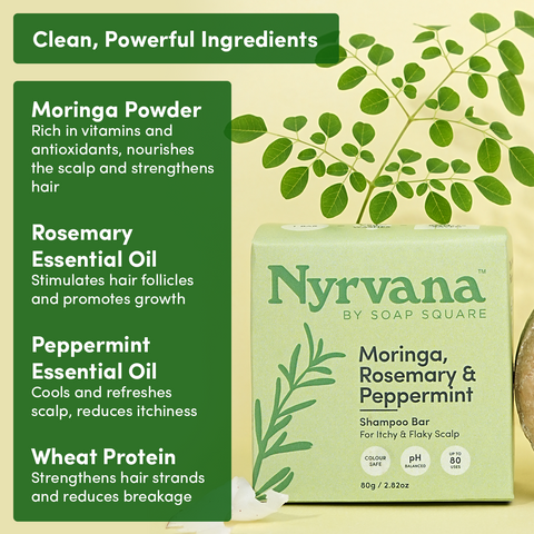 Moringa, Rosemary & Peppermint Shampoo Bar