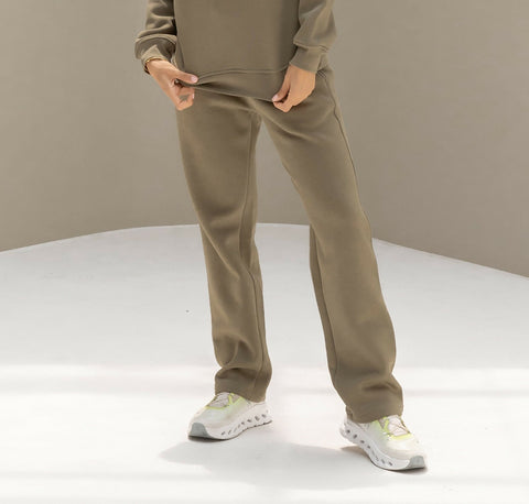 TheCloud9 Olive Green Straight-Leg Pants