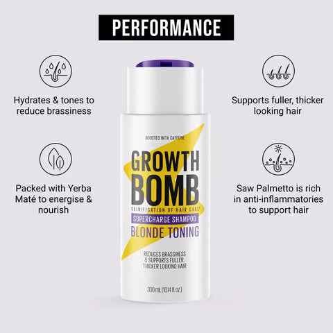 Growth Bomb - Supercharge Shampoo - Blonde Toning - 300ml