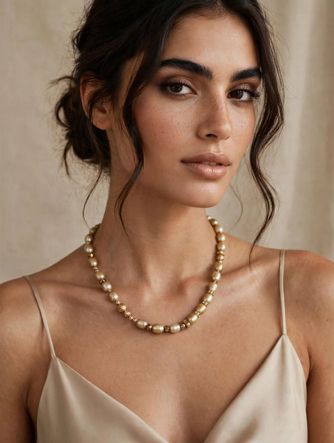 Mira Pearl & Stone Necklace