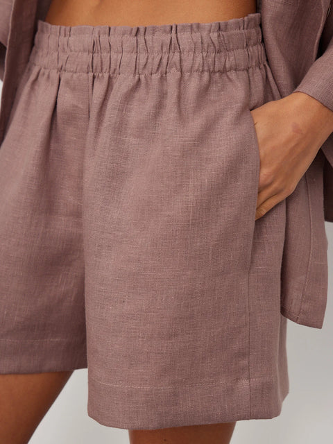 Linen Boxer-Style Shorts