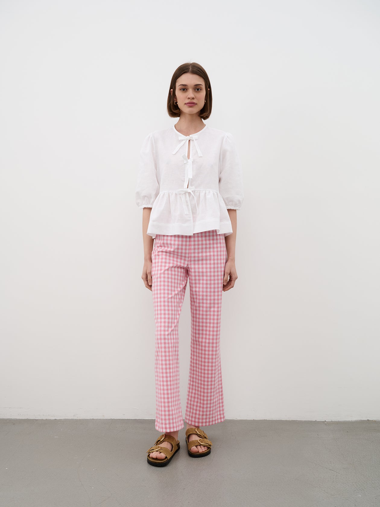 Pink Gingham Trousers
