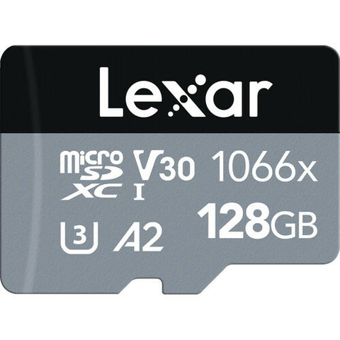 ليكسر عالي الأداء 128 جيجابايت 1066X MICROSDXC UHS-I، سرعة تصل إلى 160 ميجابايت/ثانية، قراءة 120 ميجابايت/ثانية، كتابة C10 A2 V30 U3 