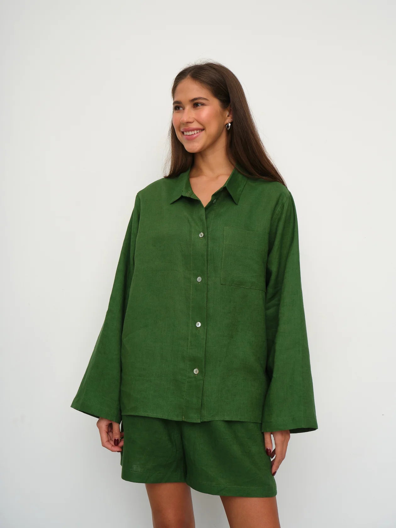 Cropped Linen Shirt