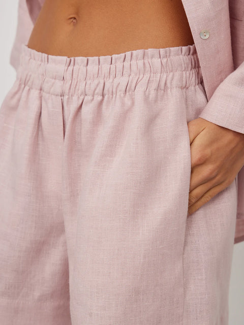 Linen Boxer-Style Shorts