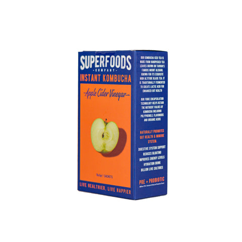 Superfoods Instant kombucha Box - Apple Cider Vinegar Flavour Sachets 10 x 5g