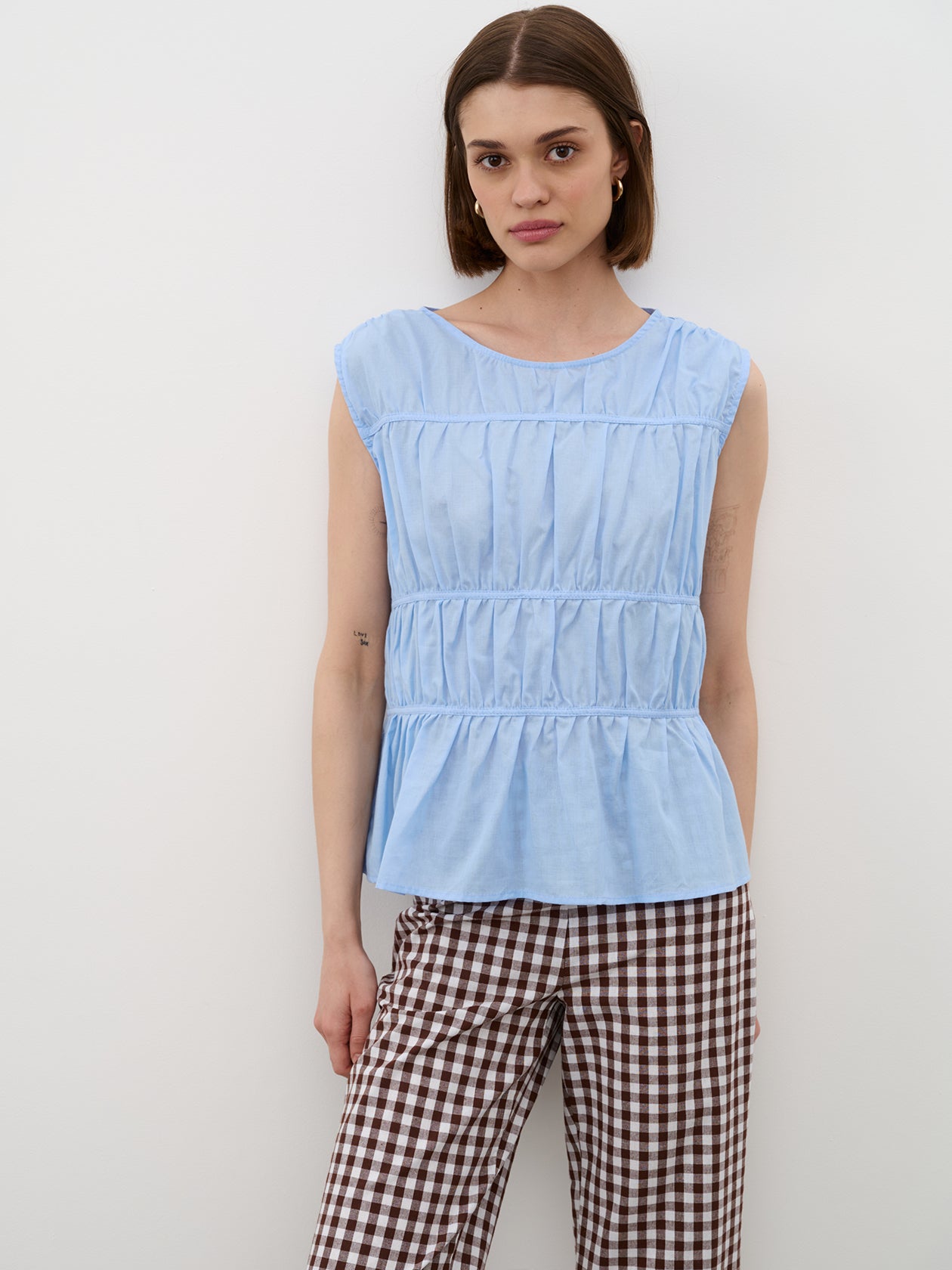 Blue Tiered Top