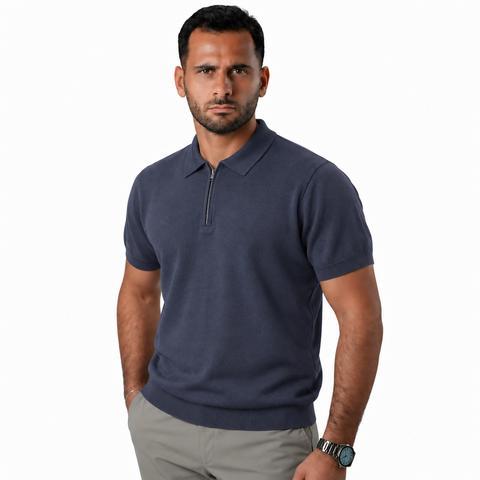ANGELO KAHEL - POLO KNITWEAR NVY - TV-4031-1