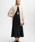 Akila jacket cream, Athena dress black