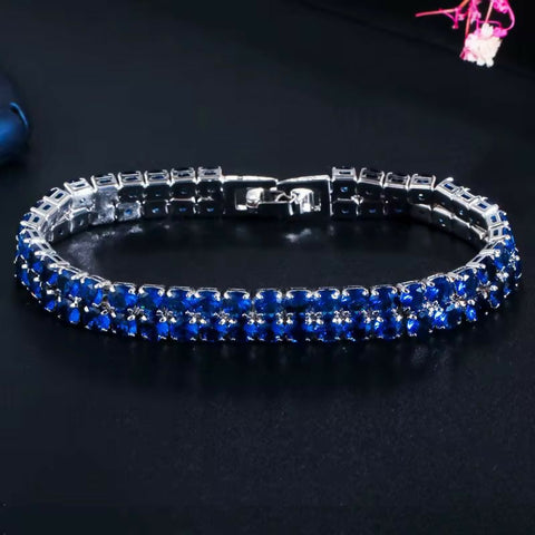 Classic Shine Colored Tennis Bracelet