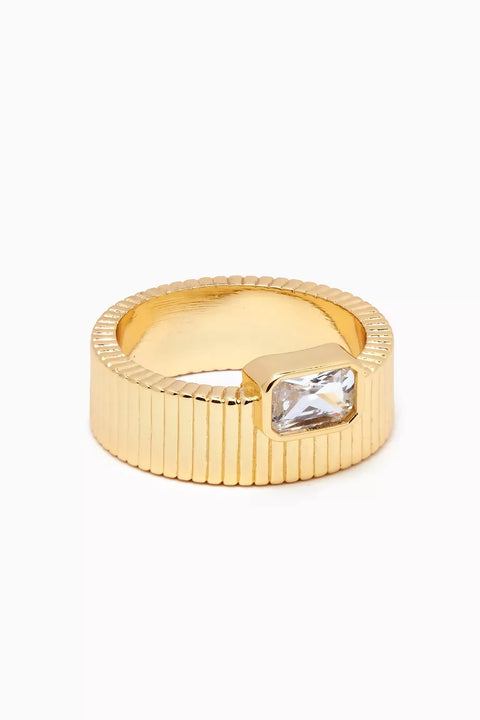 The Francois Ridged Ring- Gold- Size 8