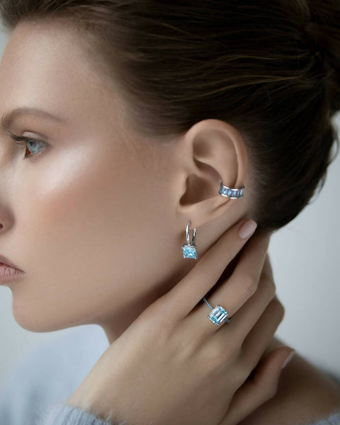 Light-blue Earrings Princess