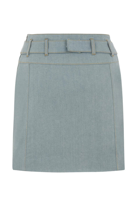 MONTE J LOGO BELTED SKIRT