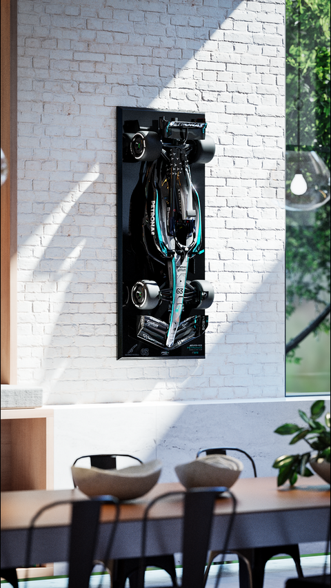 1:4 Scale Formula 1 Mercedes W16 Wall Sculpture