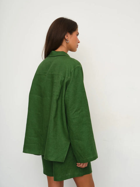 Cropped Linen Shirt