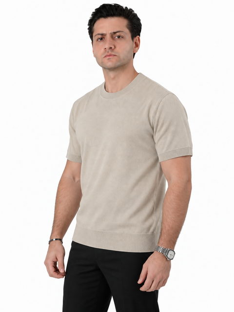 ANGELO KAHEL - CREW NECK KNITWEAR BEI - TV-4030
