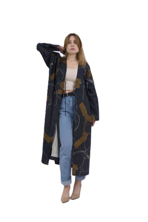 Cape Made Of 100% Italian Cotton Print