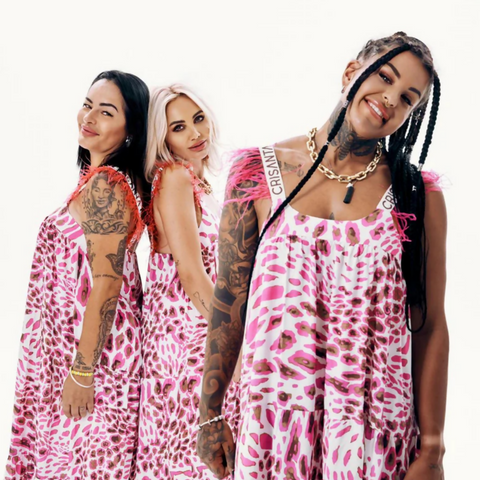 Luxury Leopard Print Summer Dress – Pink