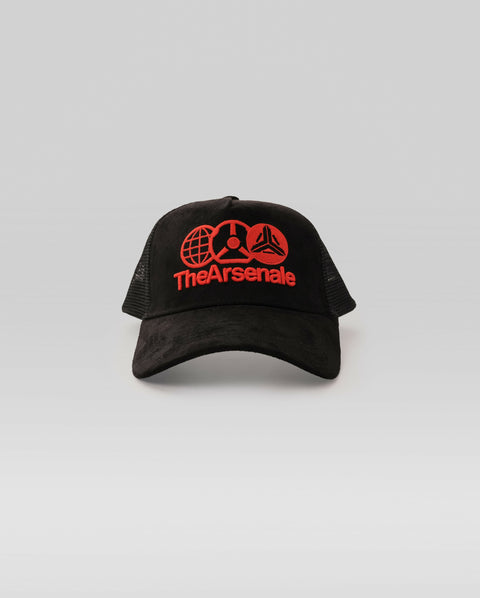 TheArsenale Signal Red Trucker Cap Velvet