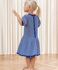 F1397 - ANCHOR STRIPE SS DRESS - MAZERINE BLUE CLOUD DANCER STRIPE - Extra 1