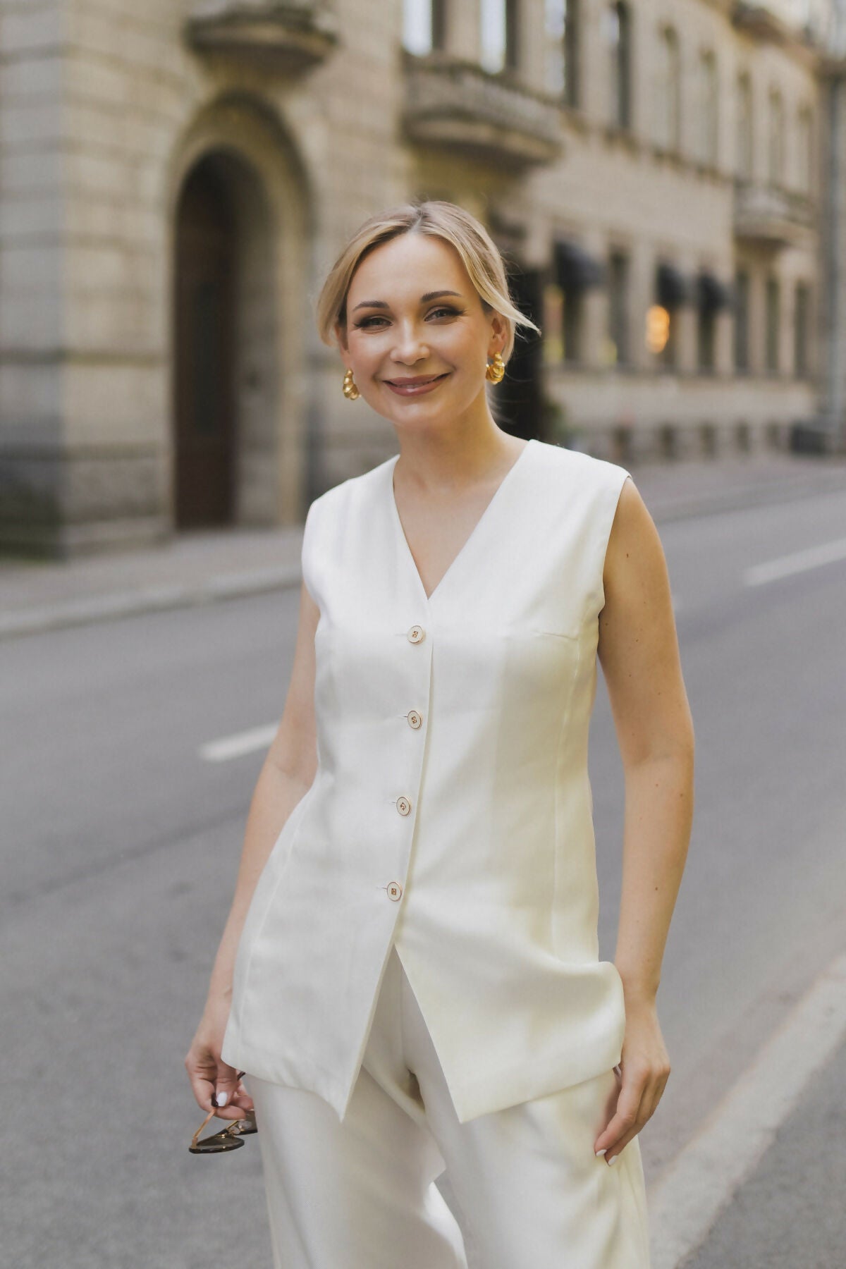 Viscose Vest in White