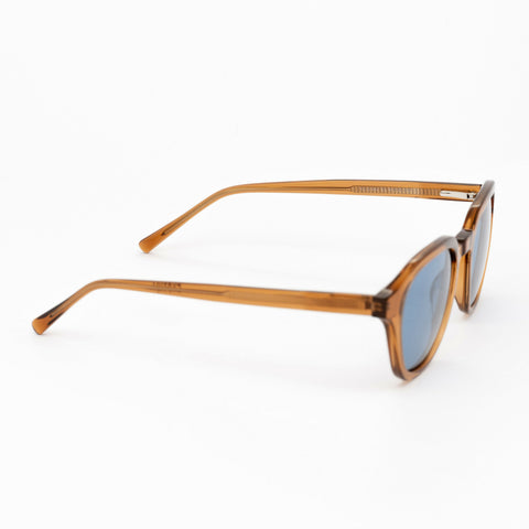 Sol Sunglasses | Brown Frames & Blue Lenses