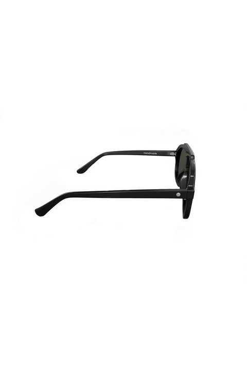 G 01 Black Frame with Green Lenses Acetate Eyewear