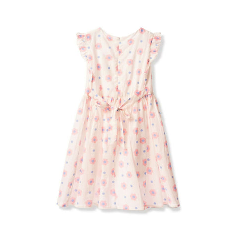 Dress summer with pink flowers