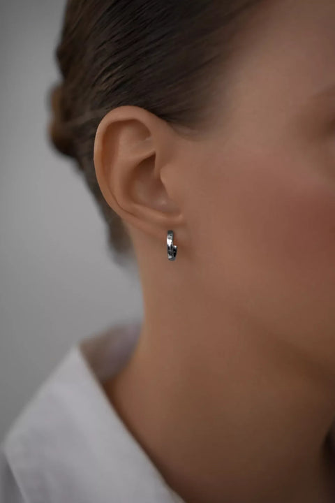 Earrings Circles On Huggies