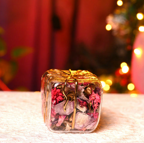 Glass Cube Decor Piece