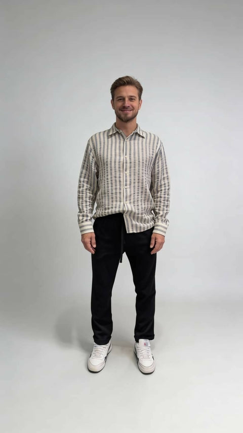 Elastic Waist Pants - Black