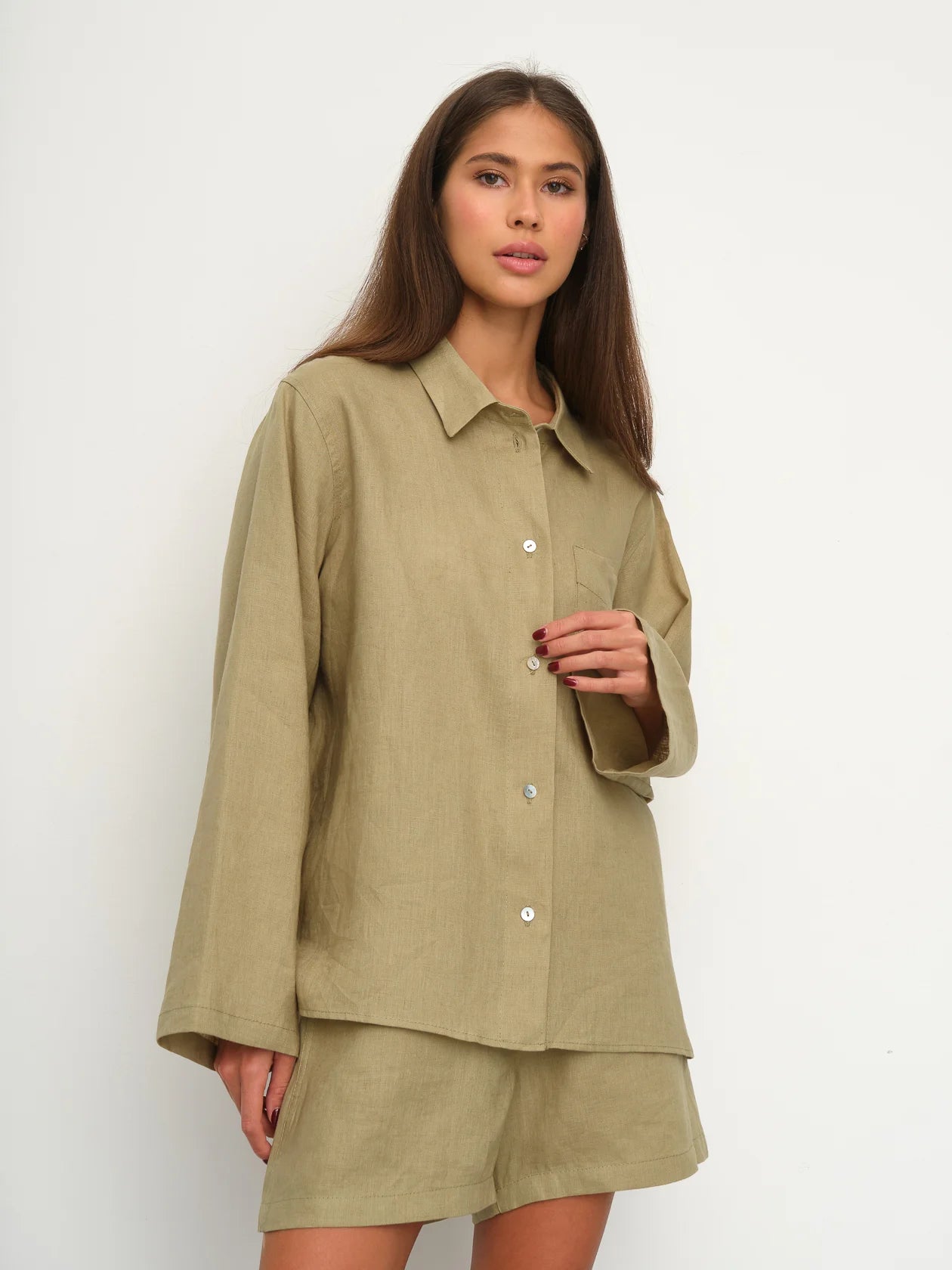 Cropped Linen Shirt