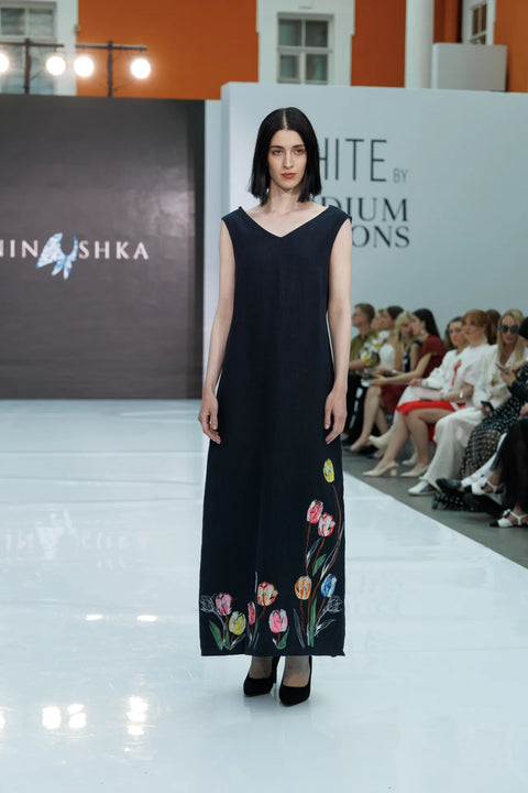 Maxi Dress with Tulips