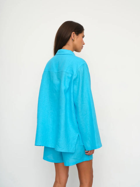 Cropped Linen Shirt