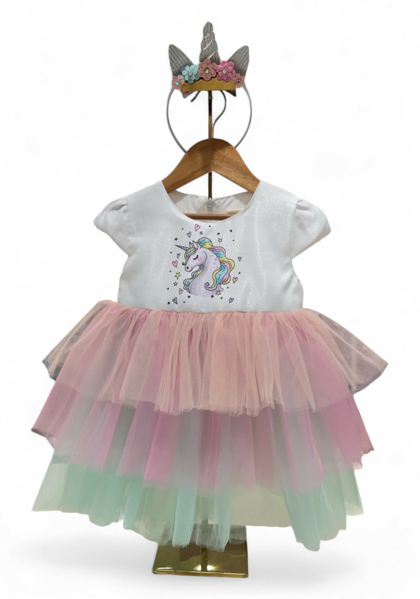 MASAL UNICORN RUFFLE DRESS SET