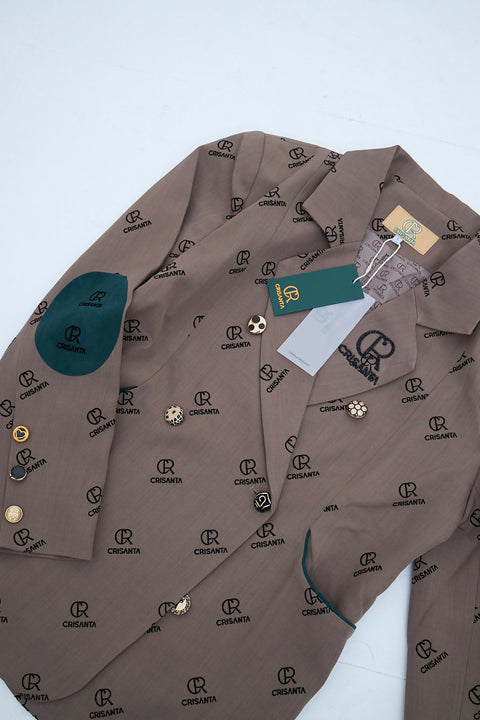CRISANTA Blazer with Logo Details