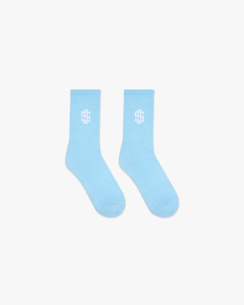 Emblem Socks (Sky-Blue)