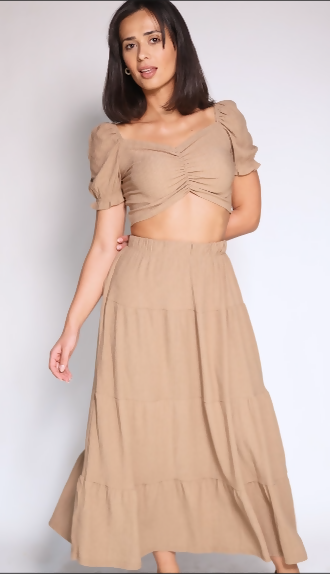 MY PEANUT Carmen Knit Set in Beige