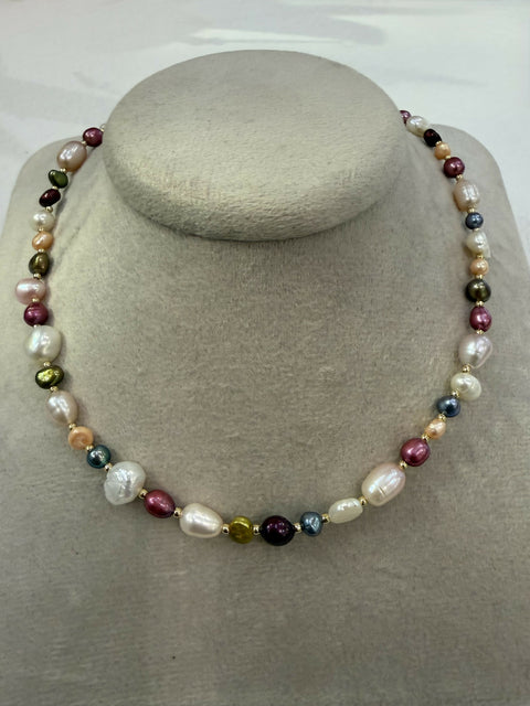 Mosaic pearl Necklace