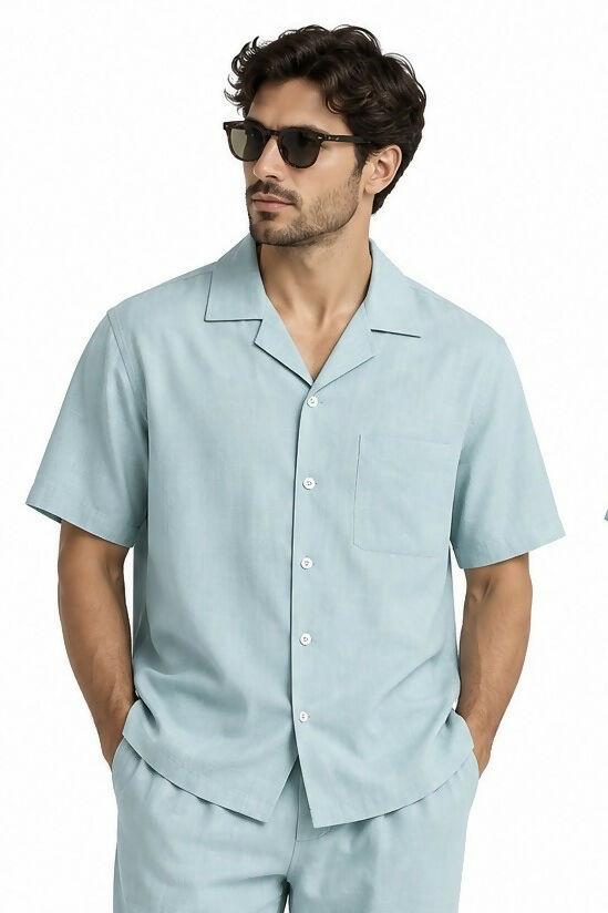 Safari Set Shirt Aqua Blue