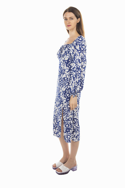 MY PEANUT Paris Floral Dress in Navy