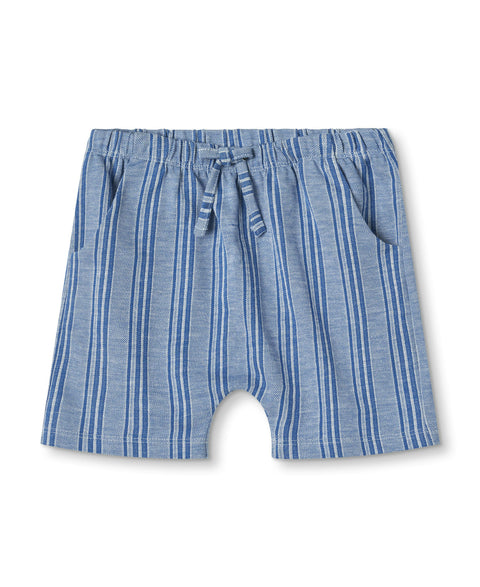 F1445 - MIRO SHORTS - CLOUD DANCER MAZERINE BLUE STRIPE - Main