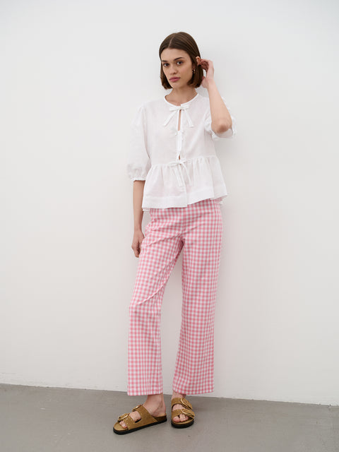 Pink Gingham Trousers