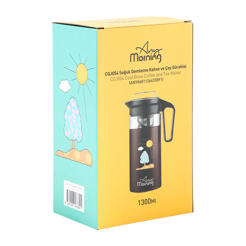 Any Morning Cold Brew Coffee Maker Coffee Brewer for Ice Coffee & Ice Tea 1300 Ml