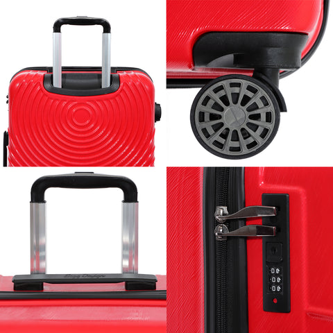 Biggdesign Cats Carry On Luggage Set, Red, 3 Pcs.