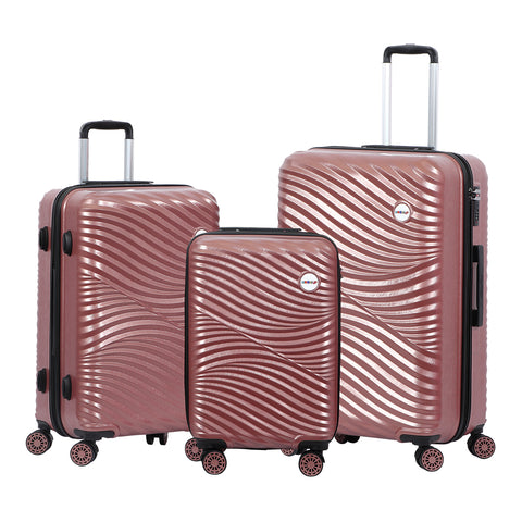 Biggdesign Moods Up Carry On Luggage Set, Rose Gold , 3 Pcs.