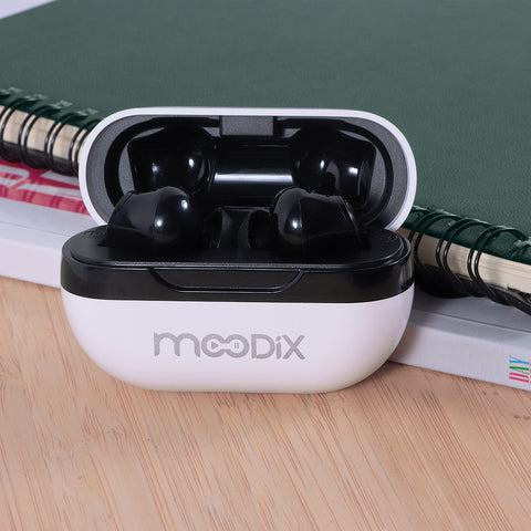 Moodix KI23K50 Bluetooth Earbud Headphones White-Black