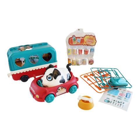 Ogi Mogi Toys Voice Controlled Dog, Car and Snack Cart Set