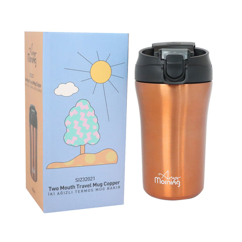 Any Morning SI232021 Two Mouth Travel Mug Copper 400 ml