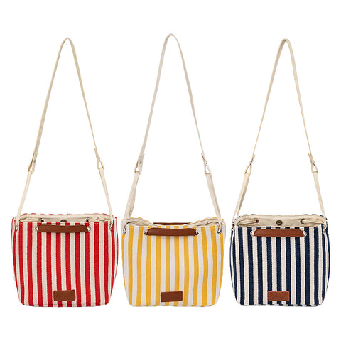 Anemoss Tote Bag, Women Tote Bags, Crossbody Travel Bag, The Tote Bag, Gifts for Women and Girls, Hand and Shoulder Bag, Bucket Shape Shopping Bag, Yellow Striped
